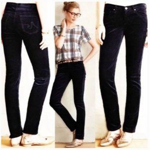 NWT AG Adriano Goldschmied Slim Straight Navy Corduroy Pants size 29